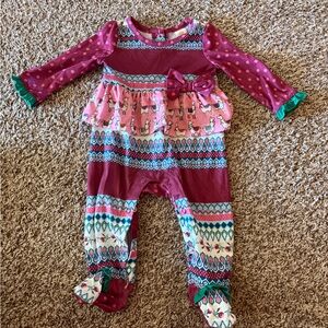 Matilda Jane Burgundy & Pink Patterned One-Piece Romper